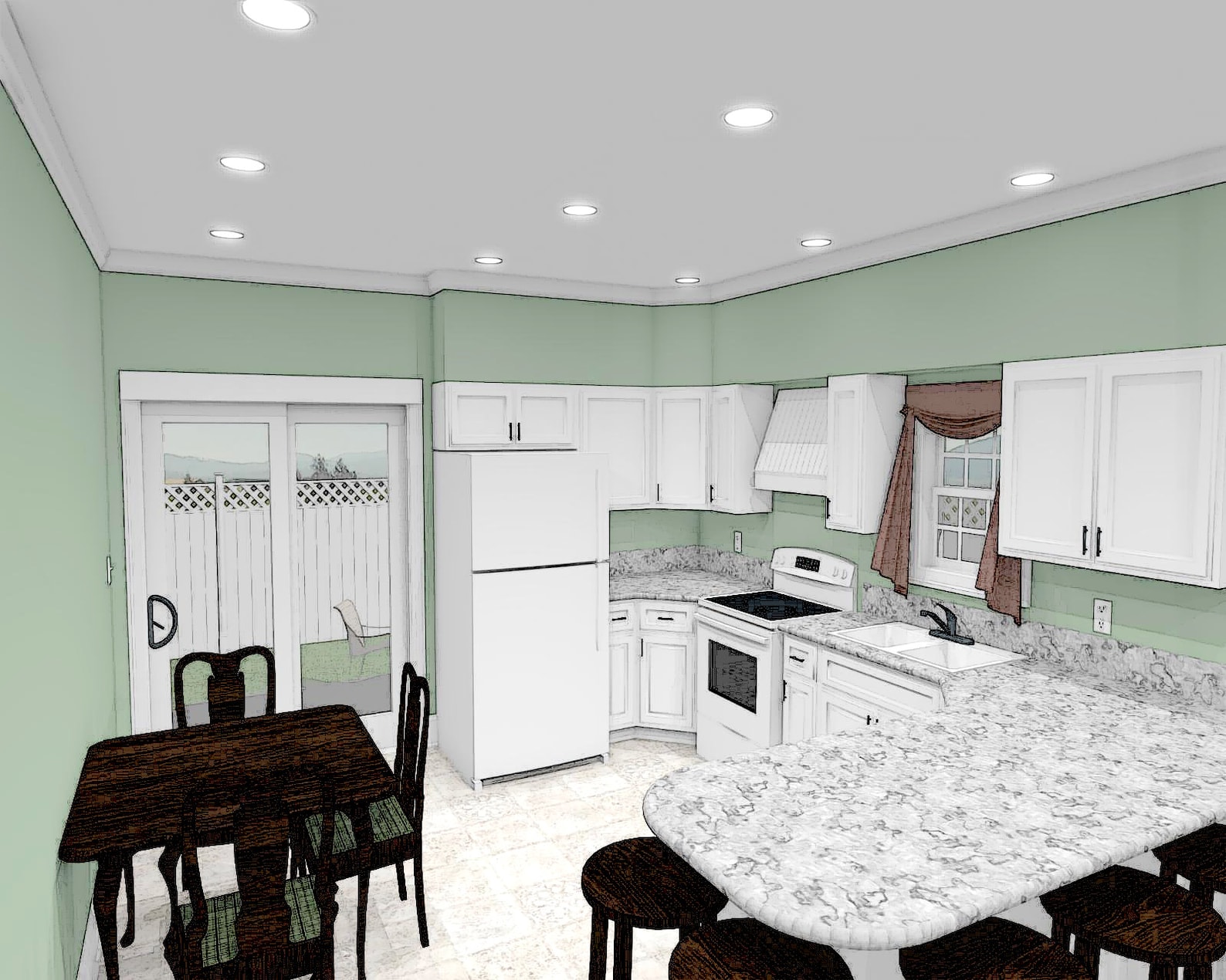 Two Bedroom Traditional Cottage Floor Plan, 2/1, 797 Square Feet, 30 ...