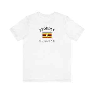 Unisex Ugandan Flag Shirt - Flag T shirt - Proud Ugandan - Tshirt - Gift for Valentines day / Birthday / Christmas / Sport Event