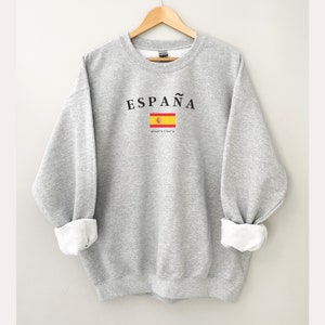 Unisex Spain / Espana Sweatshirt - Spanish Sweatshirt - Vintage Style - Spanish Flag -  Spain Sweater - Spain Gift - Map Coordinates
