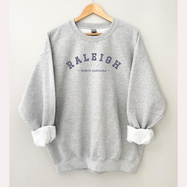 Unisex Raleigh Sweatshirt - USA City / State Sweatshirt - Vintage Style -  North Carolina Sweater -  Jumper - Crewneck