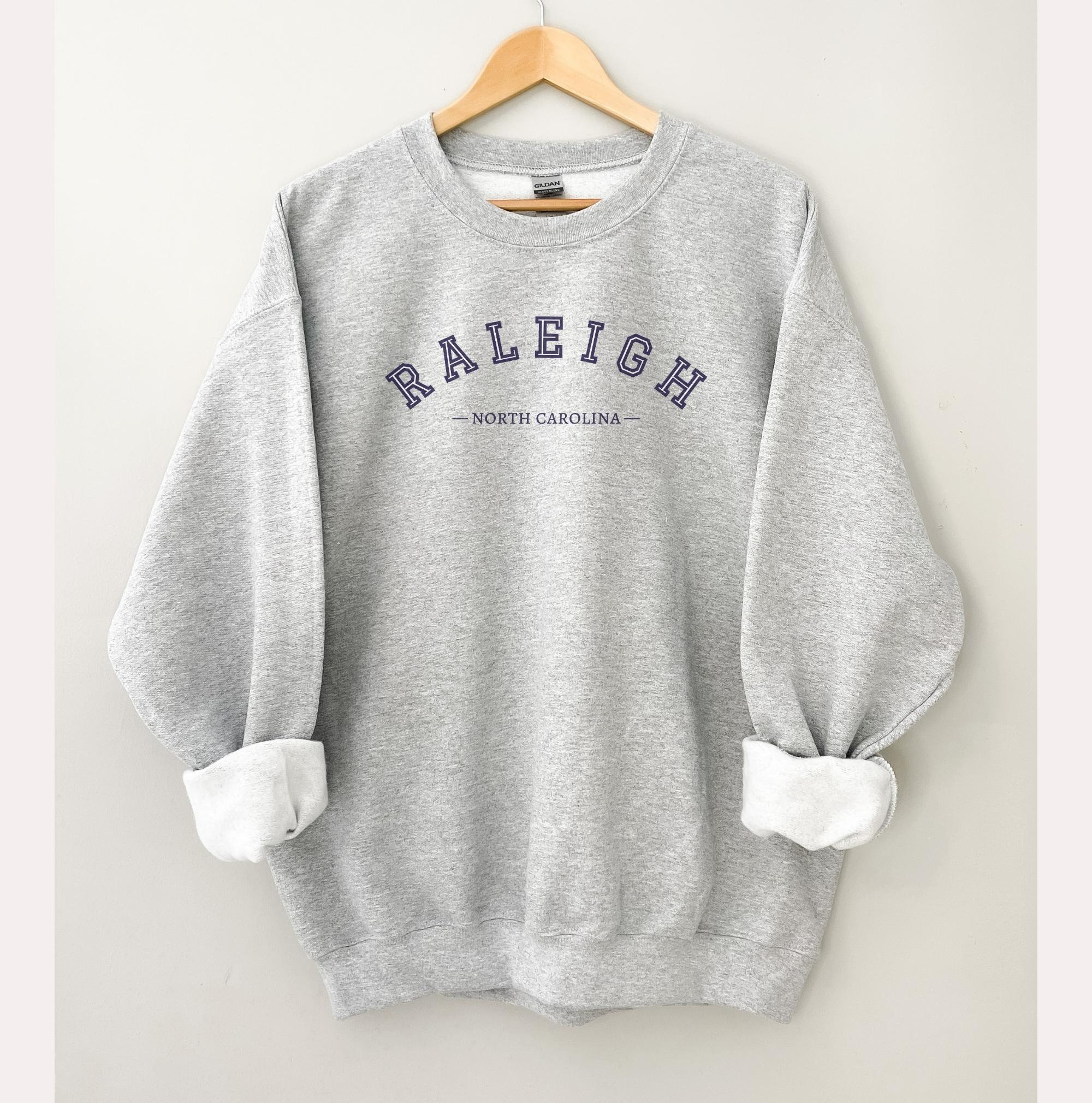 Unisex Raleigh Sweatshirt USA City State Sweatshirt Vintage
