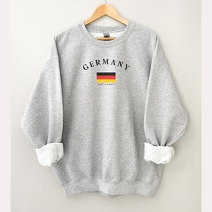 Unisex Germany Sweatshirt - German Sweatshirt - Vintage Style - German Flag -  Germany Sweater - Germany Gift - Map Coordinates