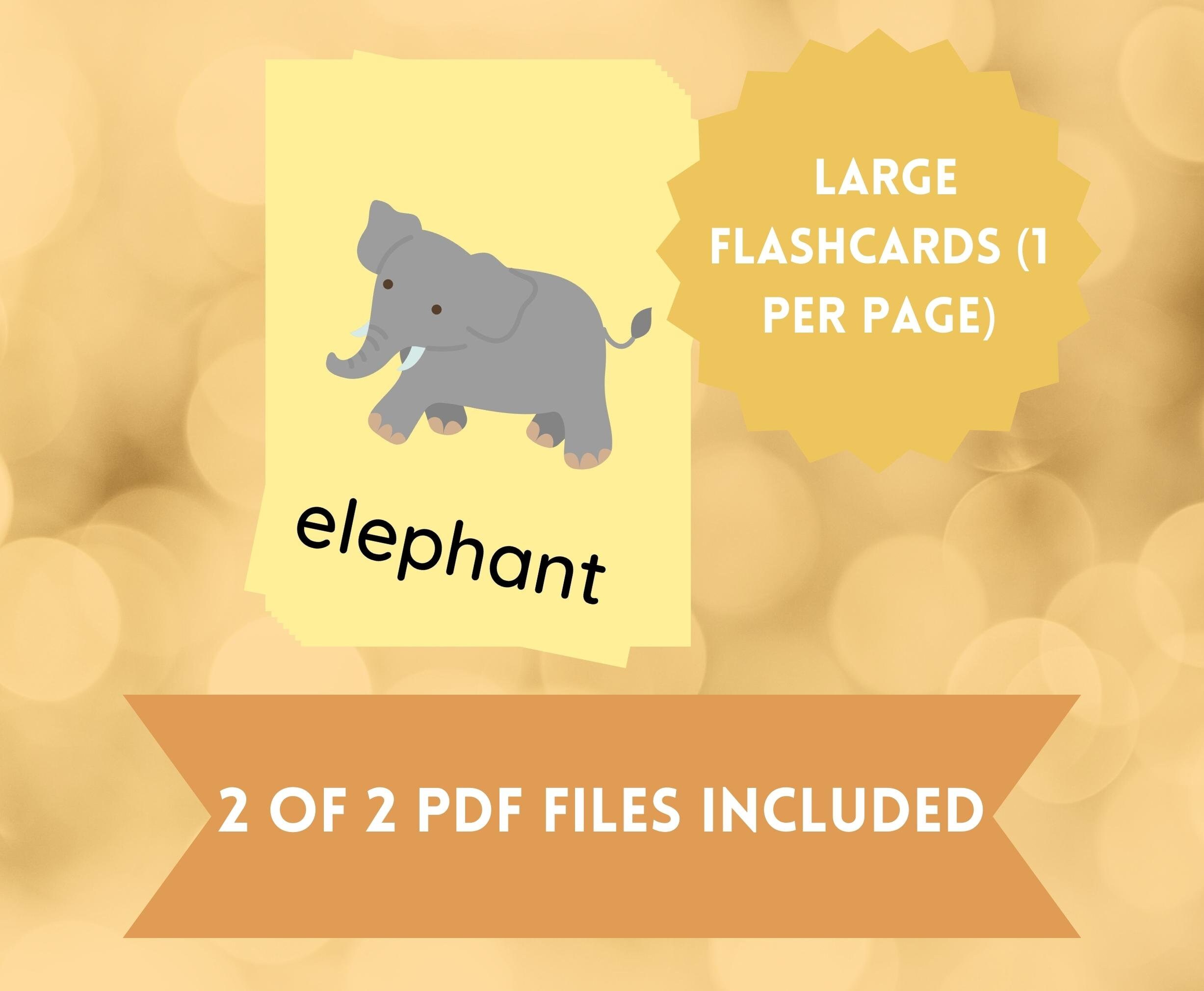 Safari Animals Flashcards African Animals ESL Teacher Etsy