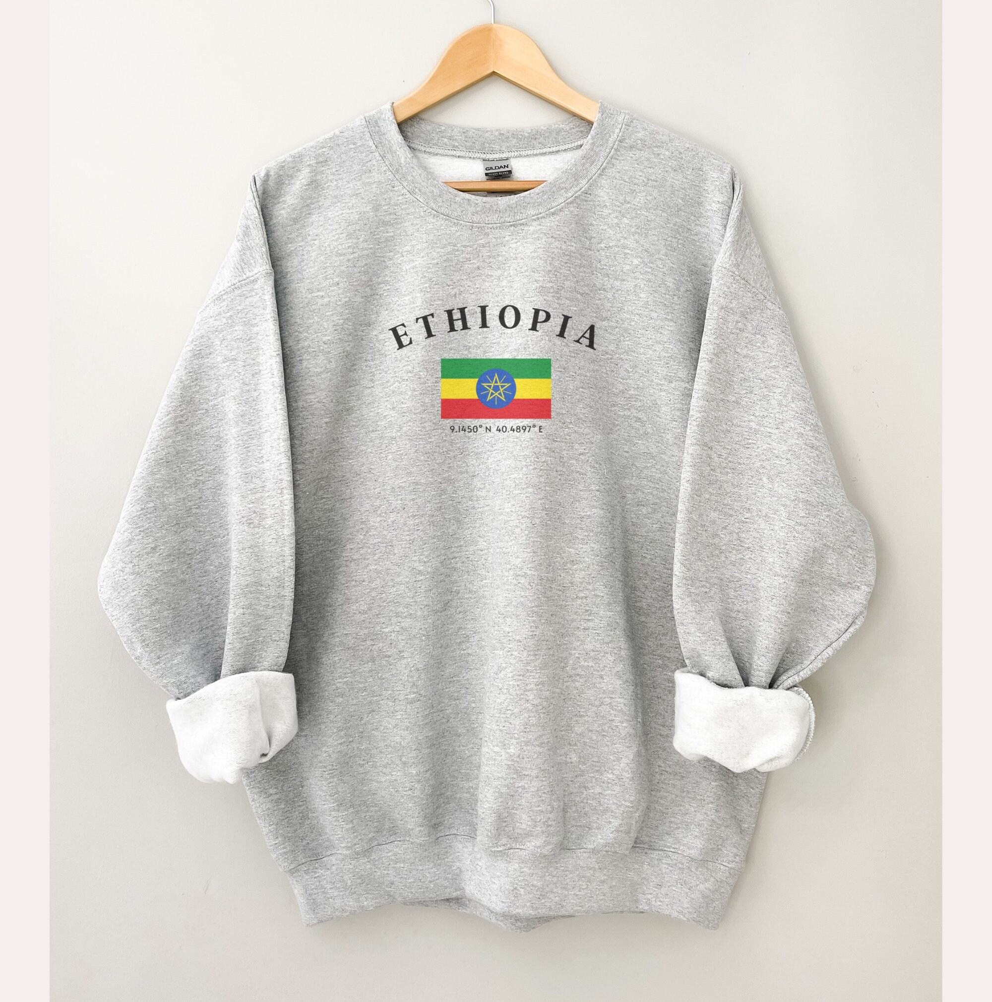 Unisex Ethiopia Sweatshirt - Ethiopian Sweatshirt - Vintage Style 