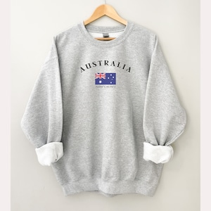 Unisex Australia Sweatshirt - Australian Sweatshirt - Vintage Style - Australia Flag -  Australia Sweater - Australia Gift - Map Coordinates