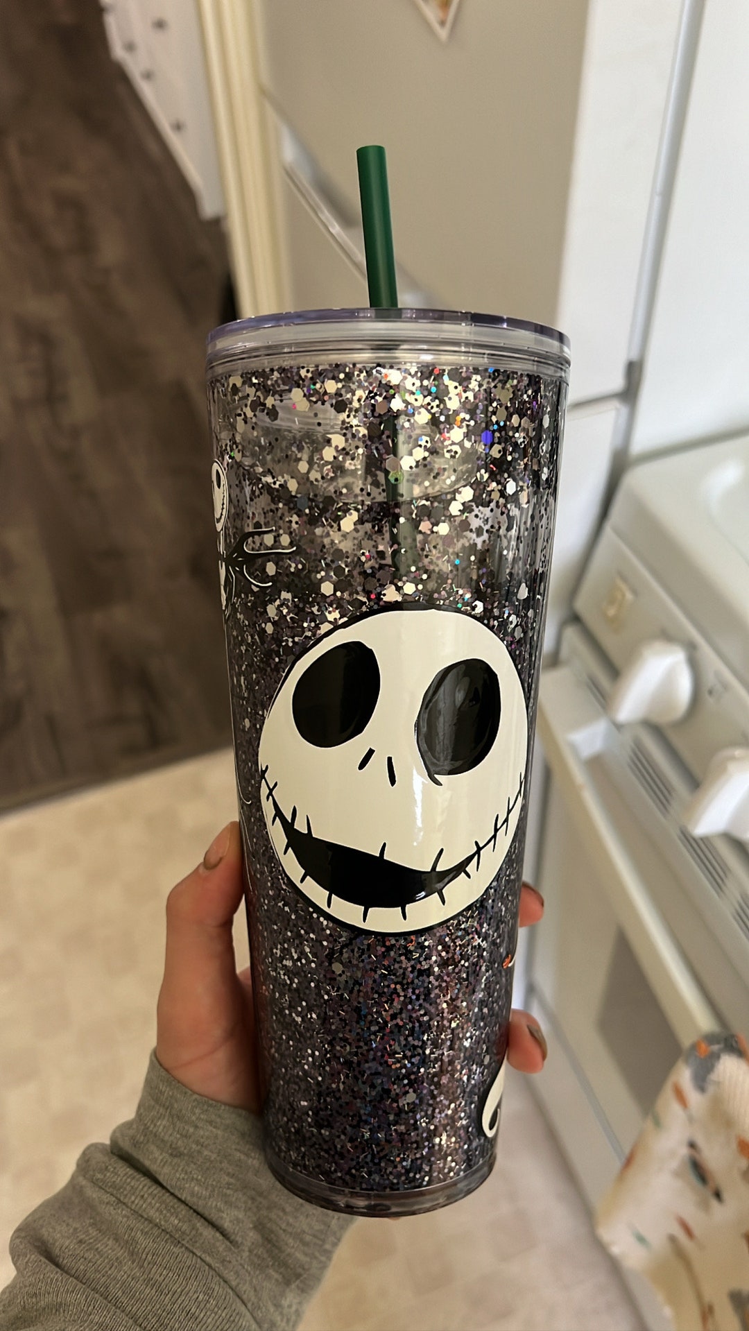 Nightmare Before Christmas Snowglobe Tumbler Etsy