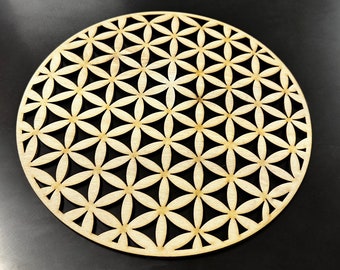 Wooden Flower of Life Wall Decoration