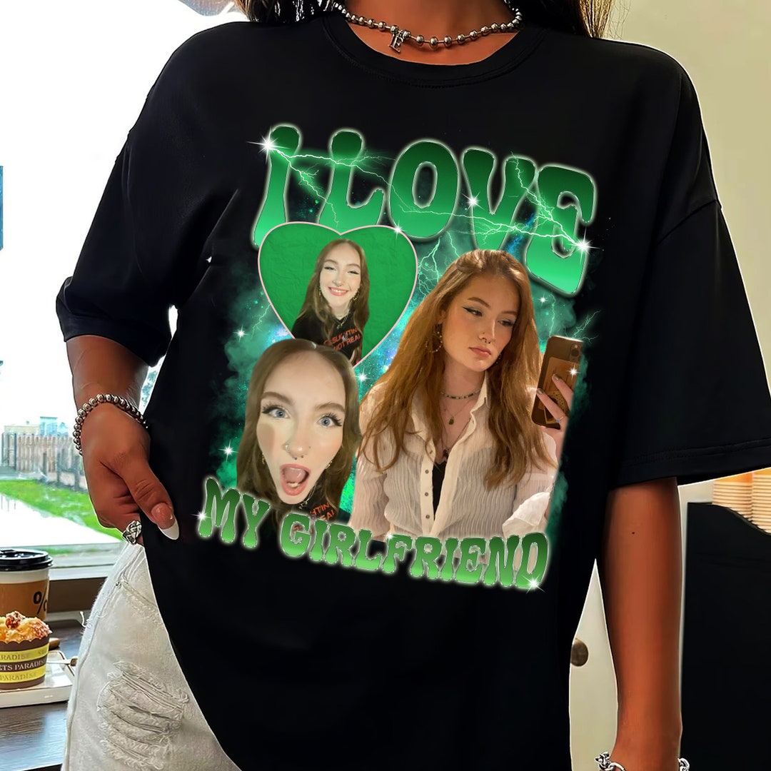 I Love My Girlfriend Shirt Custom Picture Shirt, Valentines Day Custom Shirt, Personalized