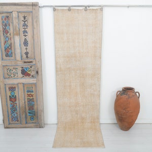 Turkey Runner 3x8, Vintage Runner, 3x8 Oushak Runner, Rug For Entryway, Unique Runner Rug, 3x8 Handmade Runner, Old Runner Carpet 3x8, 13725