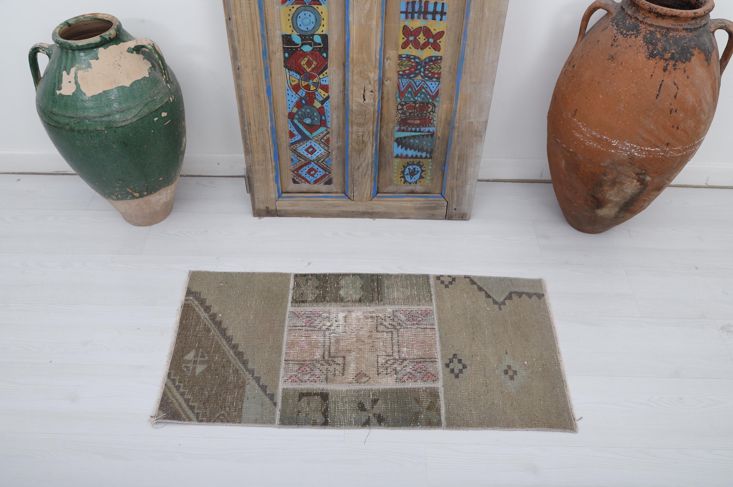 2x3 Oushak Rug, 2x3 Mini Rug, Door Mat Rug, 2x3 Vintage Rug, Turkish Rug, Anatolian Rug, Natural Rug, Small Size Rug,Turkish Mini Rug,6460