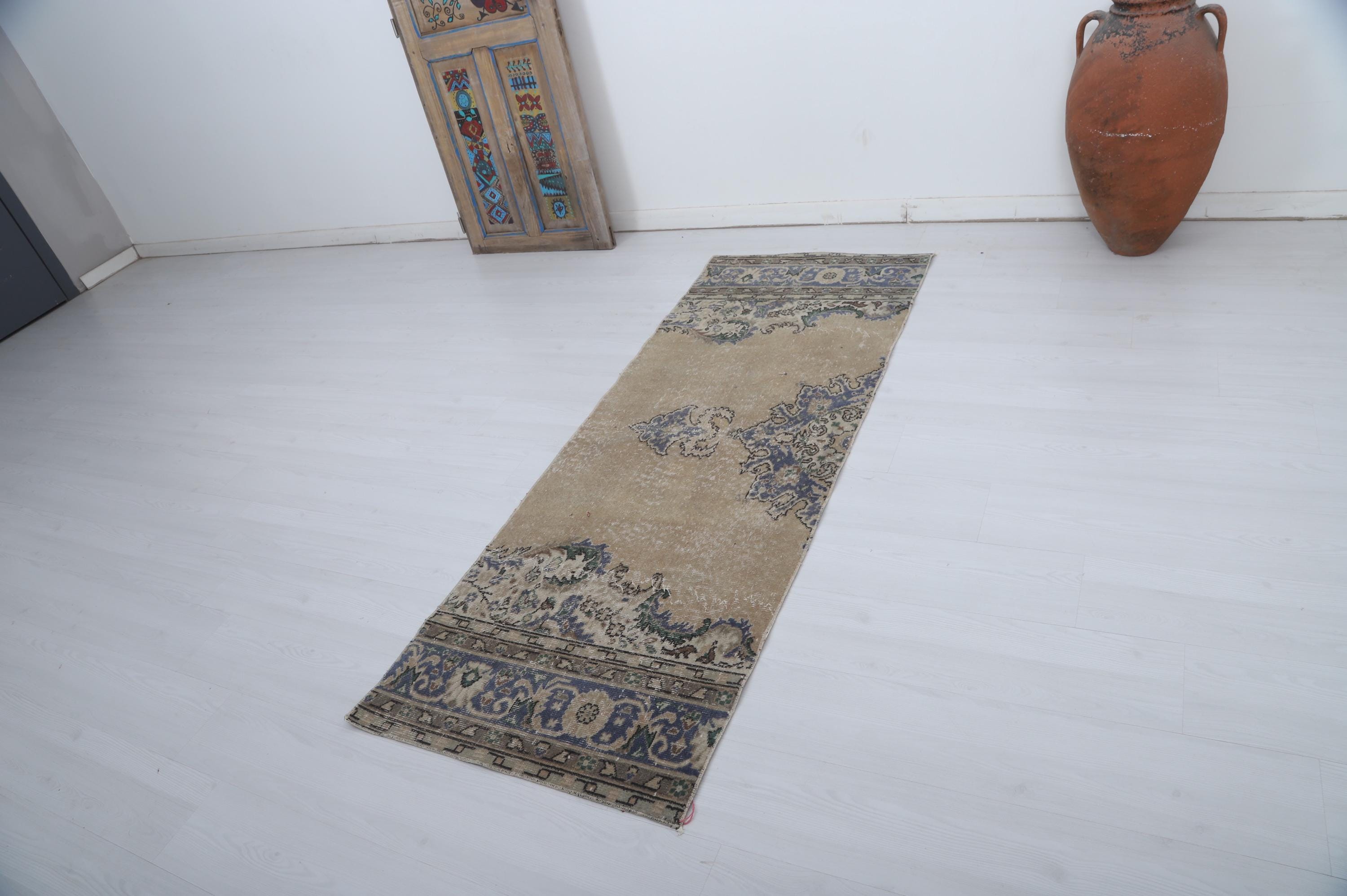 Tapis de course turc 3 x 7, 3 x 7, tapis de course oushak, tapis de course, tapis de course anatolien, tapis de course fait main, tapis de course en l