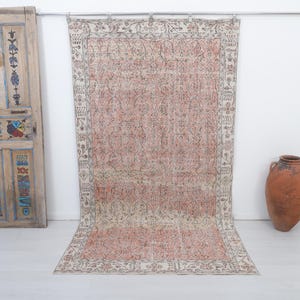 Turkish Vintage Rug, Muted Rug 5x9, Anatolian Rug, 5x9 Rug, Vintage Turkish Rug,Oushak Vintage Rug,Turkish Rug,Vintage Rug,Faded Rug,19418