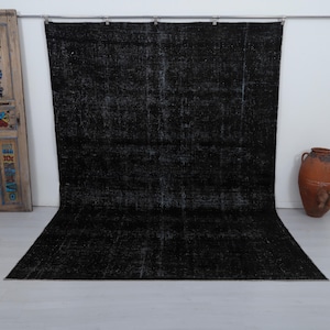 8x11 Vintage Turkish Oushak Rug: Wool & Cotton Oversize Carpet