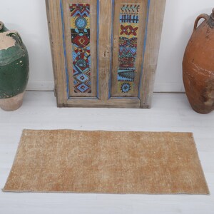 2x4 Rug, Wool Door Mat, Handmade Wool Rug, Turkish Mini Rug, Vintage Mini Rug, Oushak Mini Rug, Mini Rug, Door Mat Rug,2x4 Natural Rug,7621