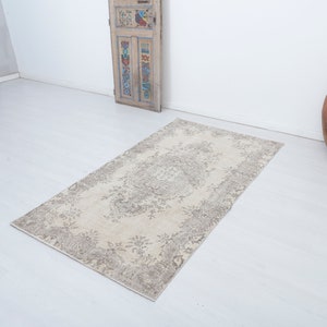 4x7 Vintage Rug, Oushak Rug, Turkish Vintage Rug, Vintage Oushak Rug, 4x7 Turkish Rug, Area Rug, Bohemian Rug, Soft Rug,Handmade Rug,17553
