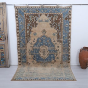 6x9, Turkish Rug, Home Decor Rug, Wool Rug, Handmade Rug, Vintage Rug, Oushak Rug, Natural Rug,Bohemian Rug,Anatolian Rug,Antique Rug,29323