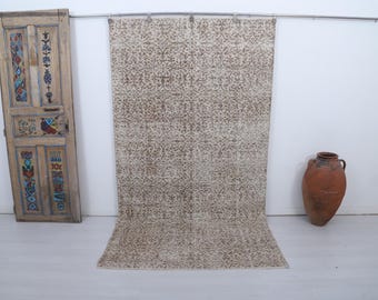 Tapete Oushak Vintage 5x9: Tapete de lã turca da Anatólia