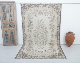 Oriental Carpet, Bohemian Rug, Living Room Rug, Traditional Rug, Handmade Carpet 6x10, 6x10 Vintage Rug, 6x10 Oushak Rug, Home Decor, 15584