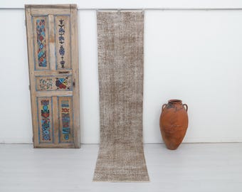 2x10 Türkischer Läufer,Oushak Läufer,Teppich Teppich Läufer,Vintage Teppich,Teppichteppich,Teppichteppich,Neutraler Läufer,20916