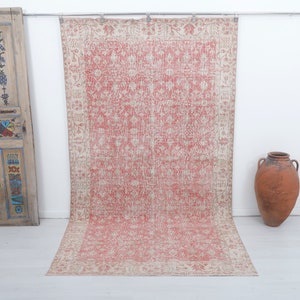 Turkish Vintage Rug, Muted Rug 5x9, Anatolian Rug, 5x9 Rug, Vintage Turkish Rug, Oushak Vintage Rug, Turkish Rug,Vintage Rug,Faded Rug,16323