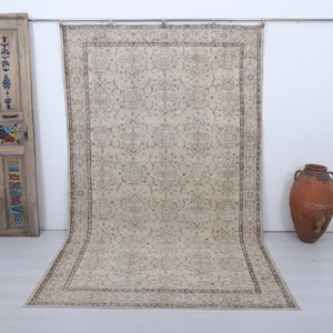 6x10 Turkish Rug, Anatolian Rug, Vintage Turkish Rug, Vintage Rug, Turkish Faded Rug, Muted Rug, Handmade Rug, Oushak Rug, Turkish Rug,29322