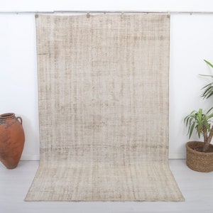 6x9 Turkish Rug, Vintage Rug, Antique Rug, Natural Rug,Home Decor Rug, Wool Rug,Handmade Rug,Oushak Rug, Bohemian Rug, Anatolian Rug, 7909