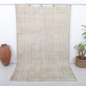 Area Rug 6x9, Bohemain Rug 6x9, Vintage Oushak Rug,  Oushak Turkish Rug, Vintage Rug, Turkish Rug,Boho Rug,  Antique Rug, Anatolian Rug,8221