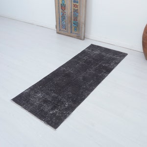 2x6 Rug, Oushak Rug, 2x6 Runner,2x6 Runner Rug,Turkish Runner Rug,Vintage Runner,Oushak Runner Rug,Black Runner Rug,Oushak Runner,17095