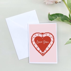 Carte je t'aime, carte de la Saint-Valentin, Saint-Valentin xoxo, cartes d'amour et d'amitié, je t'aime