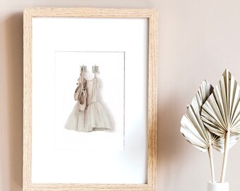 Ballerina Dress Art Print: Nursery Wall Decor