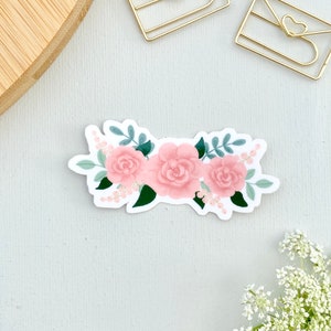 Sticker bloemkroon - roze bloemenstickers - roze bloemkroonstickers - bloemkronen Sticker Journaling