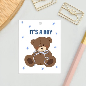 Etichetta regalo È un maschietto, piccole carte regalo, carte per regali, etichetta regalo bambino, carte per fiori, carte illustrate, carte etichetta regalo