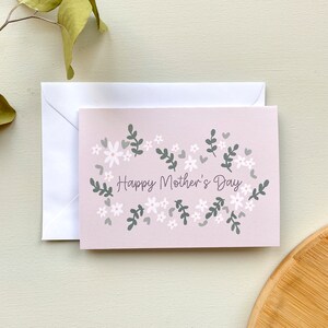 Biglietto per la festa della mamma con fiori, biglietto di auguri per la festa della mamma, biglietti di auguri per la festa della mamma, biglietti floreali per la festa della mamma