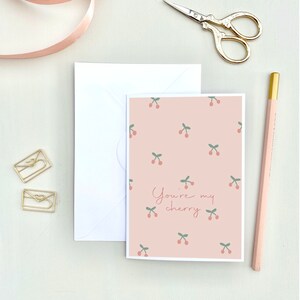 Carte de voeux votre ma cerise, carte de Saint-Valentin, Saint-Valentin, cartes d'amour et d'amitié