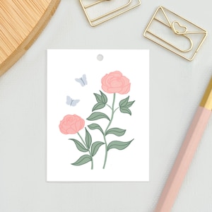 Gift Tag Blossoms, piccole carte regalo, carte per regali, gift tag, carte per fiori, carte illustrate, carte gift tag