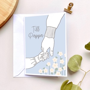 Fathers day card , till pappa, Swedish fathers day card, dad card, farsdag kort, greeting cards, graphic fathers day card