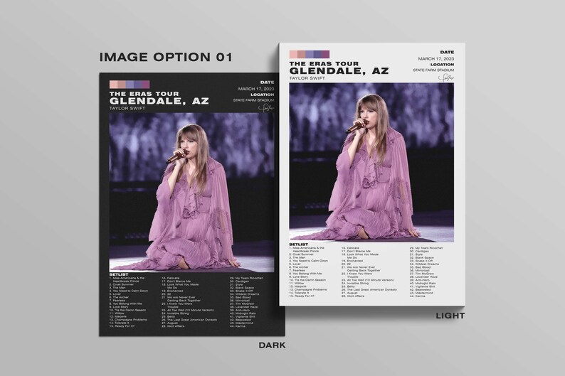 The Eras Tour Custom Setlist Poster Taylor Swift Setlist Etsy UK