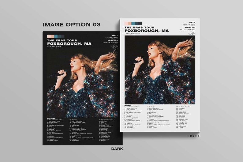 The Eras Tour Custom Setlist Poster Taylor Swift Setlist Etsy UK