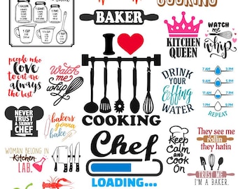 Kitchen Decor Svg, Kitchen svg Bundle, Kitchen Png Clipart, Kitchen vector svg, Kitchen clipart svg, Kitchen Cricut, Kitchen prints Chef svg