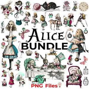 Alicja w Krainie Czarów Png Bundle, Alicja w Krainie Czarów Koszulka Diy, Alicja Wonderland Png, Alicja w Krainie Czarów Dekoracje, Alicja Wonderland Clipart Png
