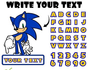 Sonic SVG Letters PNG, Sonic Letters Svg Layered, Sonic Shirt Png Sonic Layered Svg Sonic Shirt svg Baby Shirt DIY svg, Sonic Birthday svg