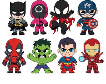 Baby Heroes Bundle Superhero Svg Cricut Layered Heroes Cricut Superheroes Png Print Baby Shirt Diy Baby Superhero Birthday Svg Chibiki svg