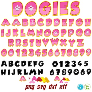 Dog Letters Svg Cricut, Baby Font Otf, Baby Letters Png, Baby Girl Font Cricut, Layered letters svg, Birthday Letters Svg, Baby Shirt Diy