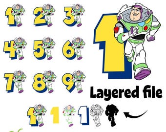 Toy Story Birthday Numbers Png Print Clipart PNG Toy Story SVG Layered Svg Toy Story Clipart Png Toy Story Birthday Shirt svg Baby shirt Diy