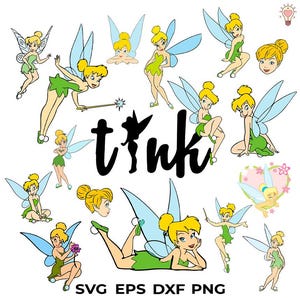 Fairy Svg Bundle, Fairy Silhoutette SVG, Fairy Clipart Svg Fairy Cricut Fairy Png Tinkerbell png Tinkerbell svg Vector Tinkerbell Cut file
