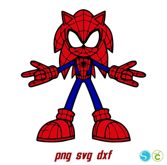 Sonic Svg, Sonic Cricut Vector Layered Sonic Clipart SVG Sonic Silhouette Svg Cricut Sonic Png Baby Shirt DIY Sonic Birthday svg, Spider Svg
