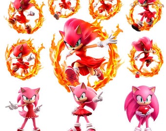 Amy Png, Sonic Png, Sonic Birthday, Sonic Clipart Png Sonic Silhouette, Sonic print, Baby Girl shirt Diy, Sonic Sublimation, Sonic Shirt Diy