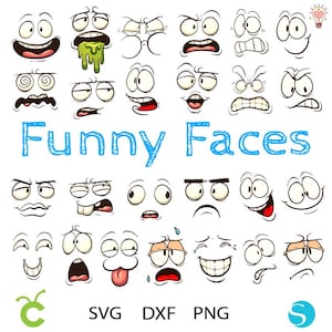 Funny Faces Svg Bundle, Face Svg Cricut, Face Png, Cartoon Faces Png, Baby Shirt SVG, Baby Birthday svg, Happy face Cricut, Faces Silhouette