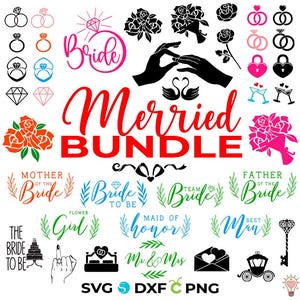 Bruiloft SVG bundel, Just Married svg, bruiloft uitnodiging Svg bruiloft kaart Svg, bruiloft borden Svg, bruiloft Svg, trouwringen Svg bruiloft png