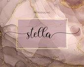 Calligraphy Font with Tails Wedding Font svg Cursive font Calligraphy Letters Cursive Script Font Wedding SVG letters Cricut font Silhouette